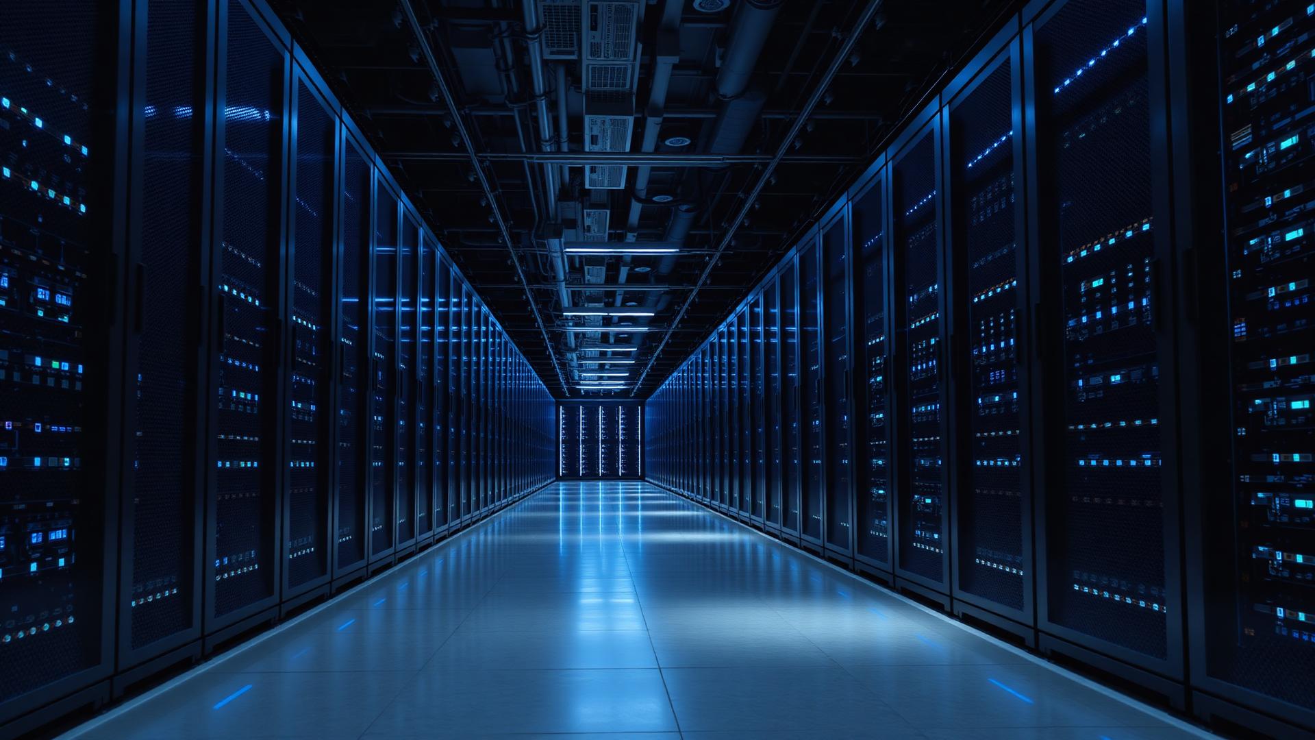 Modern data center interior